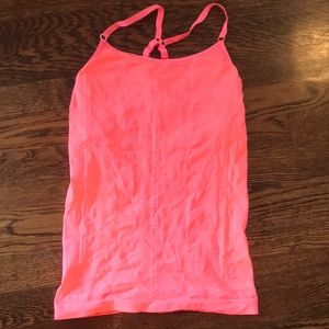 Neon coral Athleta tank top